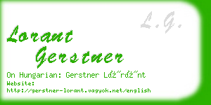 lorant gerstner business card